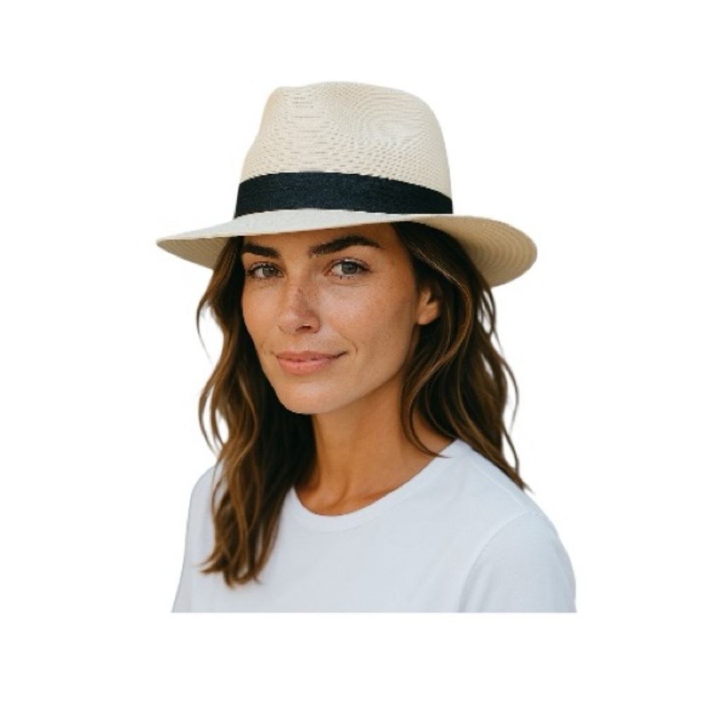 Fedora ColorBlock Straw Hat - Picture 4 of 9